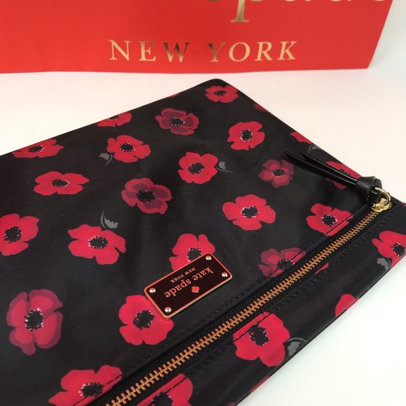 Kate spade large drewe Wilson Road Poppy pouch Nwt - Picture 8 of 8